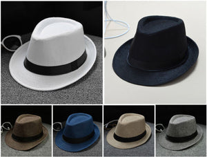 Unisex Hat Panama Straw Fedora Trilby Cap Foldable Travel Brim Wide Mens Ladies Fedora Cowboy Summer Hats