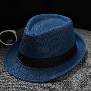 Unisex Hat Panama Straw Fedora Trilby Cap Foldable Travel Brim Wide Mens Ladies Fedora Cowboy Summer Hats