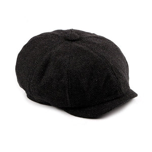 2019 New Newsboy Cap Beret Hat Men Women  Hat Tweed Gatsby Octagonal Black White Herringbone Vintage Ivy Hats