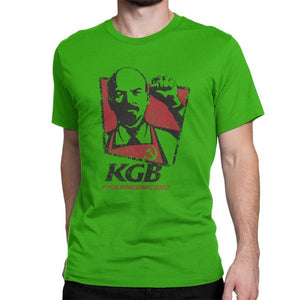 KGB Vladimir Lenin Men T Shirts USSR Russia Communism Marxism