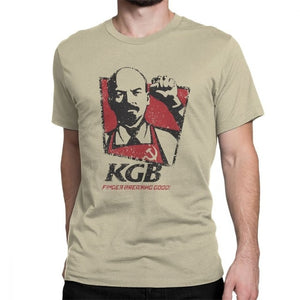 KGB Vladimir Lenin Men T Shirts USSR Russia Communism Marxism