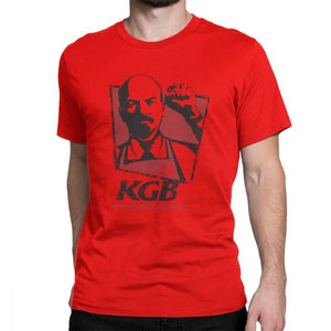 KGB Vladimir Lenin Men T Shirts USSR Russia Communism Marxism