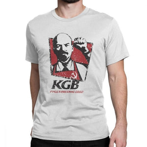 KGB Vladimir Lenin Men T Shirts USSR Russia Communism Marxism