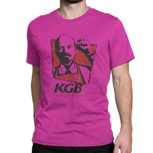 KGB Vladimir Lenin Men T Shirts USSR Russia Communism Marxism