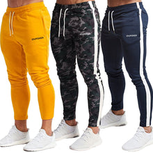 Load image into Gallery viewer, Fashion Stitching Men Pants Fitness Casual Elastic Pants men Bodybuilding Clothing Casual Navy Military Sweatpants Joggers Pants