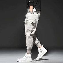 Load image into Gallery viewer, 2019 Spring Hip Hop Joggers Men Black Harem Pants Multi-pocket Ribbons Man Sweatpants Streetwear Casual Mens Pants M-3XL