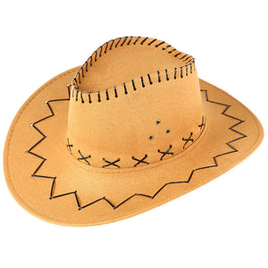 Unisex Men&Women's Cowboy Hat Wide Brim Solid Color