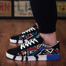 Load image into Gallery viewer, New casual Men Vulcanized Shoes Sneakers Men&#39;s Fashion Casual Lace-Up Colorful Canvas Sport Graffiti board Shoes