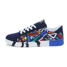 Load image into Gallery viewer, New casual Men Vulcanized Shoes Sneakers Men&#39;s Fashion Casual Lace-Up Colorful Canvas Sport Graffiti board Shoes