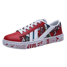 Load image into Gallery viewer, New casual Men Vulcanized Shoes Sneakers Men&#39;s Fashion Casual Lace-Up Colorful Canvas Sport Graffiti board Shoes