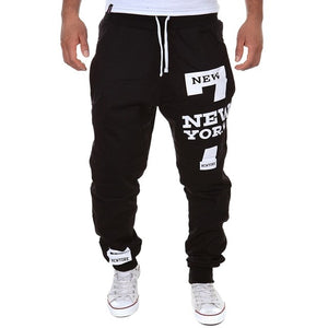 HEFLASHOR Plus Size Men Pants Autumn Fashion Number Letter Print Joggers Sweatpants Casual Hip Pop Streetwear Trousers Male 3XL