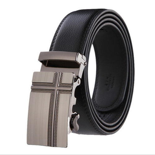 PU Leather Mens Belts Automatic Buckle Fashion Belts For Men Business Popular Male Brand Black Belts Luxury