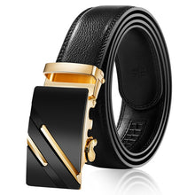 Load image into Gallery viewer, PU Leather Mens Belts Automatic Buckle Fashion Belts For Men Business Popular Male Brand Black Belts Luxury