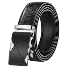 Load image into Gallery viewer, PU Leather Mens Belts Automatic Buckle Fashion Belts For Men Business Popular Male Brand Black Belts Luxury