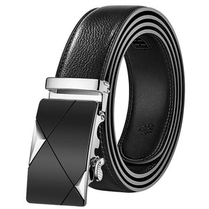 PU Leather Mens Belts Automatic Buckle Fashion Belts For Men Business Popular Male Brand Black Belts Luxury