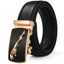 Load image into Gallery viewer, PU Leather Mens Belts Automatic Buckle Fashion Belts For Men Business Popular Male Brand Black Belts Luxury