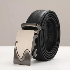 PU Leather Mens Belts Automatic Buckle Fashion Belts For Men Business Popular Male Brand Black Belts Luxury