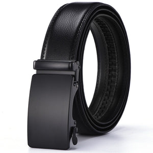 PU Leather Mens Belts Automatic Buckle Fashion Belts For Men Business Popular Male Brand Black Belts Luxury