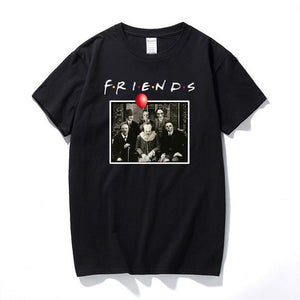 Horror Friends Pennywise Michael Myers Jason Voorhees Halloween Men T-Shirt Top cotton Short sleeve T Shirt Camiseta masculina