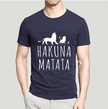 Load image into Gallery viewer, HAKUNA MATATA Men T Shirt 2019 Summer 100% Cotton High Quality Men T Shirt Slim Fit Casual Anime T-Shirt The Lion King Tops Tees