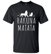 Load image into Gallery viewer, HAKUNA MATATA Men T Shirt 2019 Summer 100% Cotton High Quality Men T Shirt Slim Fit Casual Anime T-Shirt The Lion King Tops Tees