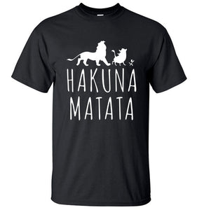 HAKUNA MATATA Men T Shirt 2019 Summer 100% Cotton High Quality Men T Shirt Slim Fit Casual Anime T-Shirt The Lion King Tops Tees