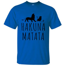 Load image into Gallery viewer, HAKUNA MATATA Men T Shirt 2019 Summer 100% Cotton High Quality Men T Shirt Slim Fit Casual Anime T-Shirt The Lion King Tops Tees