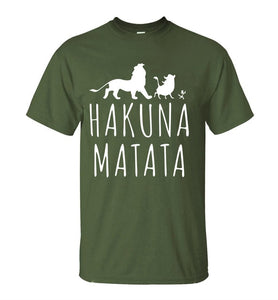 HAKUNA MATATA Men T Shirt 2019 Summer 100% Cotton High Quality Men T Shirt Slim Fit Casual Anime T-Shirt The Lion King Tops Tees