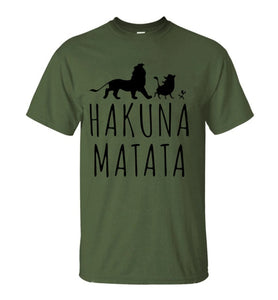 HAKUNA MATATA Men T Shirt 2019 Summer 100% Cotton High Quality Men T Shirt Slim Fit Casual Anime T-Shirt The Lion King Tops Tees