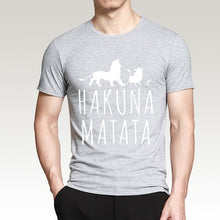 Load image into Gallery viewer, HAKUNA MATATA Men T Shirt 2019 Summer 100% Cotton High Quality Men T Shirt Slim Fit Casual Anime T-Shirt The Lion King Tops Tees