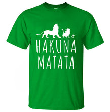 Load image into Gallery viewer, HAKUNA MATATA Men T Shirt 2019 Summer 100% Cotton High Quality Men T Shirt Slim Fit Casual Anime T-Shirt The Lion King Tops Tees