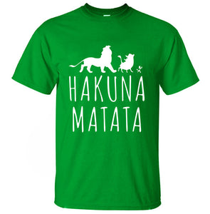 HAKUNA MATATA Men T Shirt 2019 Summer 100% Cotton High Quality Men T Shirt Slim Fit Casual Anime T-Shirt The Lion King Tops Tees