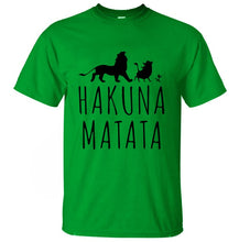 Load image into Gallery viewer, HAKUNA MATATA Men T Shirt 2019 Summer 100% Cotton High Quality Men T Shirt Slim Fit Casual Anime T-Shirt The Lion King Tops Tees