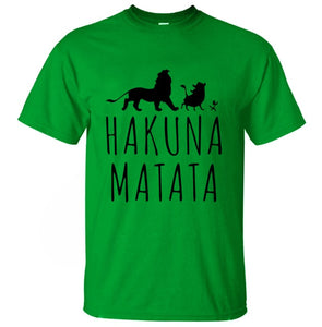 HAKUNA MATATA Men T Shirt 2019 Summer 100% Cotton High Quality Men T Shirt Slim Fit Casual Anime T-Shirt The Lion King Tops Tees