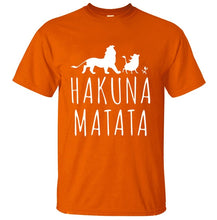 Load image into Gallery viewer, HAKUNA MATATA Men T Shirt 2019 Summer 100% Cotton High Quality Men T Shirt Slim Fit Casual Anime T-Shirt The Lion King Tops Tees