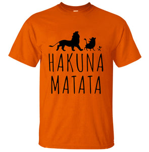 HAKUNA MATATA Men T Shirt 2019 Summer 100% Cotton High Quality Men T Shirt Slim Fit Casual Anime T-Shirt The Lion King Tops Tees