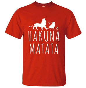 HAKUNA MATATA Men T Shirt 2019 Summer 100% Cotton High Quality Men T Shirt Slim Fit Casual Anime T-Shirt The Lion King Tops Tees