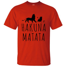 Load image into Gallery viewer, HAKUNA MATATA Men T Shirt 2019 Summer 100% Cotton High Quality Men T Shirt Slim Fit Casual Anime T-Shirt The Lion King Tops Tees