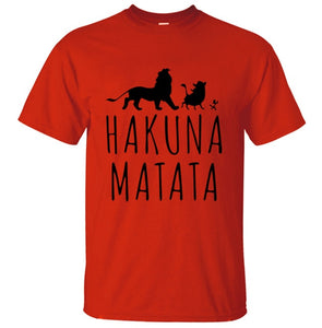 HAKUNA MATATA Men T Shirt 2019 Summer 100% Cotton High Quality Men T Shirt Slim Fit Casual Anime T-Shirt The Lion King Tops Tees