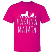 Load image into Gallery viewer, HAKUNA MATATA Men T Shirt 2019 Summer 100% Cotton High Quality Men T Shirt Slim Fit Casual Anime T-Shirt The Lion King Tops Tees