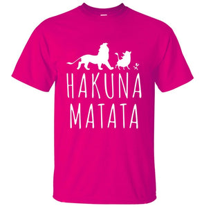 HAKUNA MATATA Men T Shirt 2019 Summer 100% Cotton High Quality Men T Shirt Slim Fit Casual Anime T-Shirt The Lion King Tops Tees