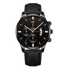 Load image into Gallery viewer, 2019 relogio masculino watches men Fashion Sport Stainless Steel Case Leather Band watch Quartz Business Wristwatch reloj hombre