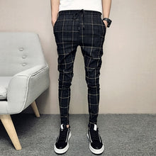 Load image into Gallery viewer, New Pants Men Slim Fit British Plaid Mens Pants Fashion High Quality