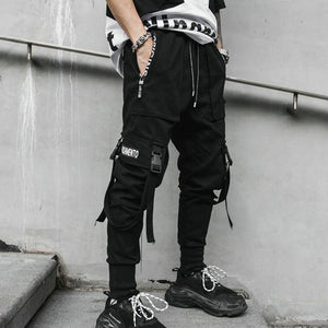 2019 Spring Hip Hop Joggers Men Black Harem Pants Multi-