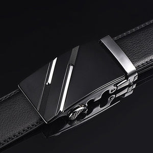 [DWTS]Men Belt Male Genuine Leather Strap Belts For Men Top Quality Automatic Buckle black Belts Cummerbunds cinturon hombre