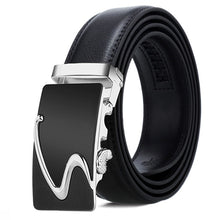 Load image into Gallery viewer, [DWTS]Men Belt Male Genuine Leather Strap Belts For Men Top Quality Automatic Buckle black Belts Cummerbunds cinturon hombre