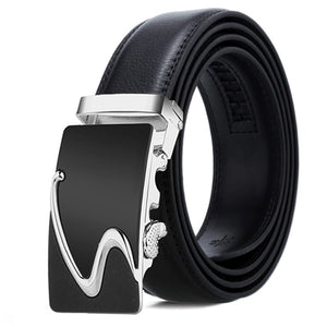 [DWTS]Men Belt Male Genuine Leather Strap Belts For Men Top Quality Automatic Buckle black Belts Cummerbunds cinturon hombre