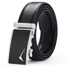 Load image into Gallery viewer, [DWTS]Men Belt Male Genuine Leather Strap Belts For Men Top Quality Automatic Buckle black Belts Cummerbunds cinturon hombre