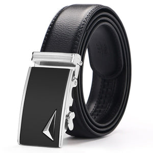 [DWTS]Men Belt Male Genuine Leather Strap Belts For Men Top Quality Automatic Buckle black Belts Cummerbunds cinturon hombre