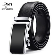 Load image into Gallery viewer, [DWTS]Men Belt Male Genuine Leather Strap Belts For Men Top Quality Automatic Buckle black Belts Cummerbunds cinturon hombre